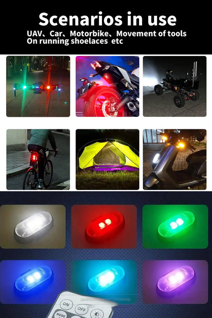 Light Up the Night LEDs for Drones, Motorcycles, & Car-Rechargeable