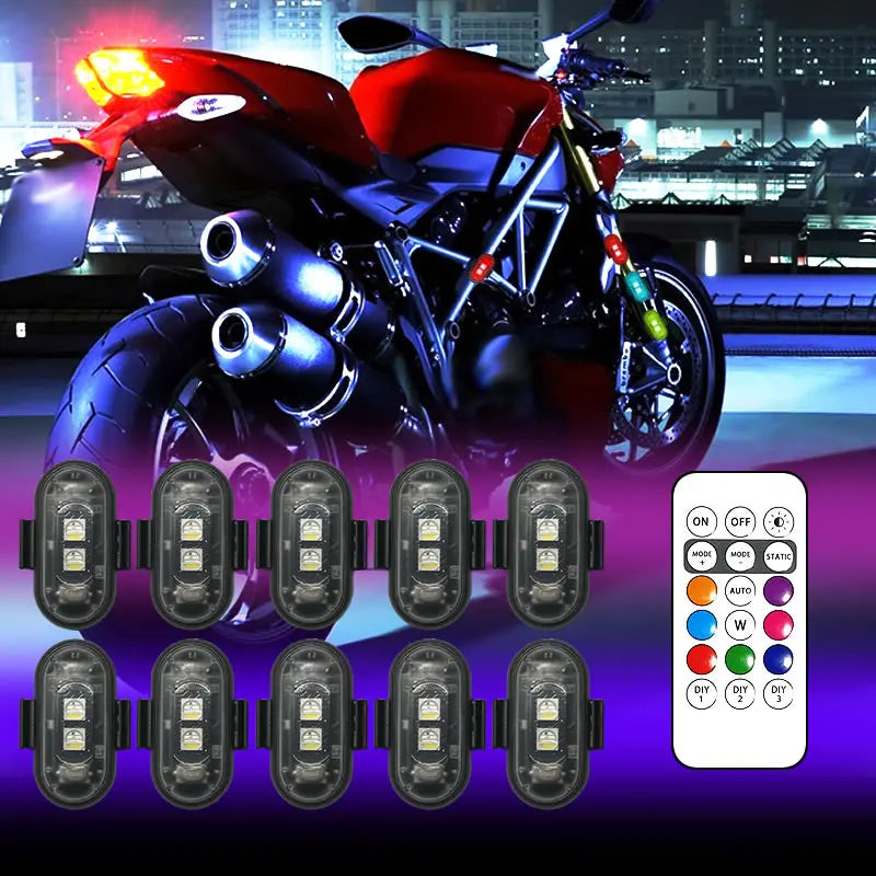 Light Up the Night LEDs for Drones, Motorcycles, & Car-Rechargeable